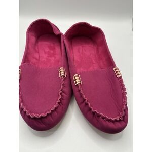 XIU XIAN Fuchsia Faux Suede Slip On Shoes Size 89